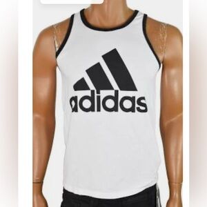 Adidas White Sleeveless Top with Black Accents